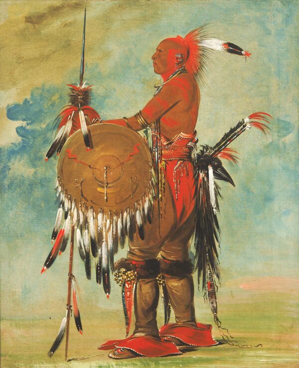 Wah pa ko las kuk, Bear’s Track by George Catlin, hand-painted oil painting reproduction