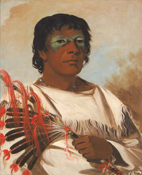 Wah pe kee suck, White Cloud, Adviser to Black Hawk by George Catlin, hand-painted oil painting reproduction