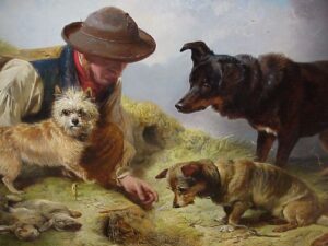 Waiting Patiently by Richard Ansdell, hand-painted oil painting reproduction