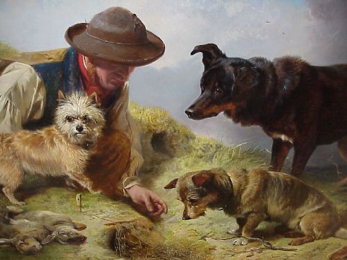 Waiting Patiently by Richard Ansdell, hand-painted oil reproduction