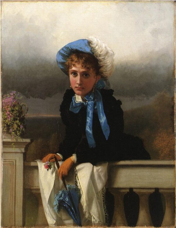 Waiting for Her Suiter by John G Brown, hand-painted oil painting reproduction