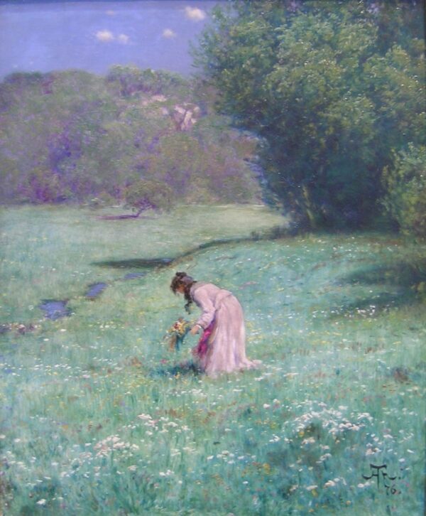 Waldwiese by Hans Thoma, hand-painted oil painting reproduction