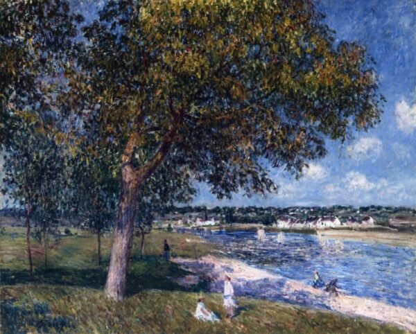 Walnut Tree in a Thomery Field by Alfred Sisley, hand-painted oil painting reproduction