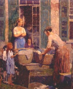 Washer Women by Robert Spencer, hand-painted oil painting reproduction