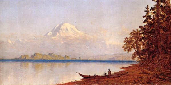Mount Ranier, Washington Territory by Sanford Robinson Gifford, hand-painted oil painting reproduction
