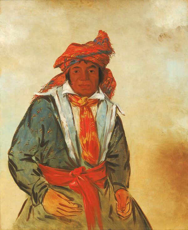 Wat al le go, a Brave by George Catlin, hand-painted oil painting reproduction