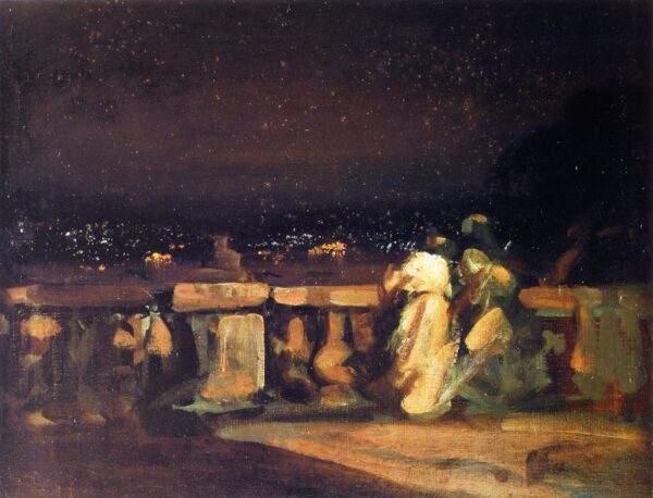 Watching the Fireworks St Cloud by Charles Conder, hand-painted oil painting reproduction