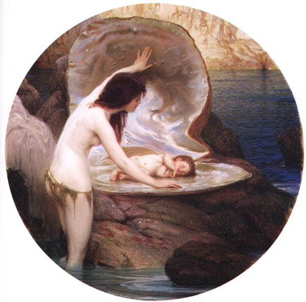 Water Baby by Herbert Draper, hand-painted oil painting reproduction