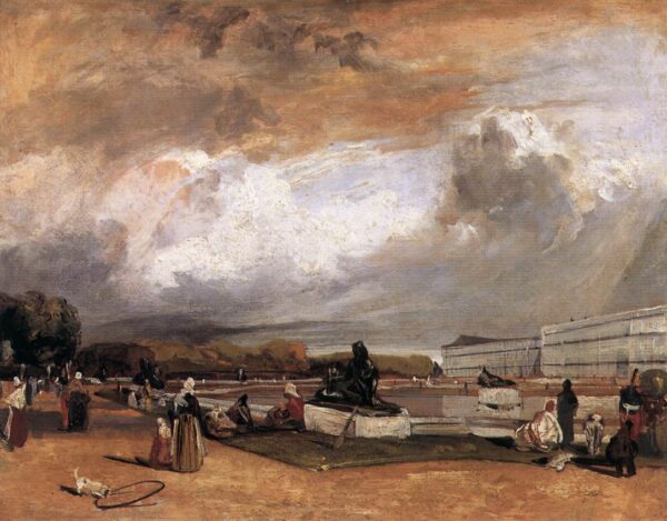 Water Basin at Versailles by Richard Parkes Bonington, hand-painted oil painting reproduction