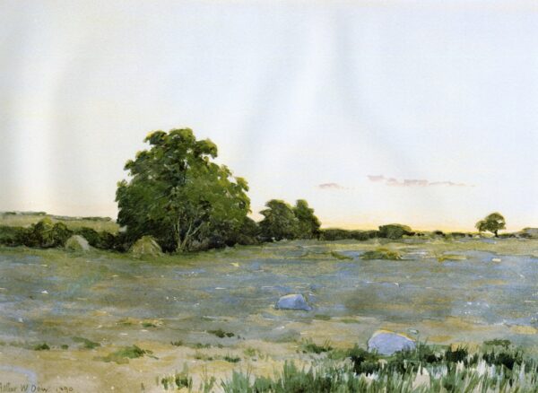 Water Meadows at Sunset 1890 by Arthur Wesley Dow, hand-painted oil reproduction