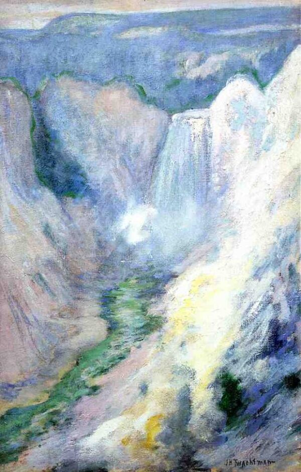 Waterfall in Yellowstone by John Henry Twachtman, hand-painted oil painting reproduction