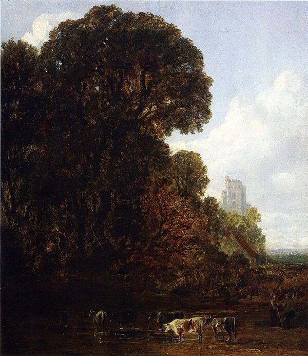 Watering Cattle by John Frederick Kensett, hand-painted oil painting reproduction