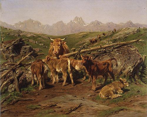 Weaning the Calves by Rosa Maria Bonheur, hand-painted oil reproduction