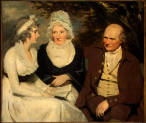 Portrait of John Johnstone, Betty Johnstone, and Miss Wedderburn by Henry Raeburn, hand-painted oil painting reproduction
