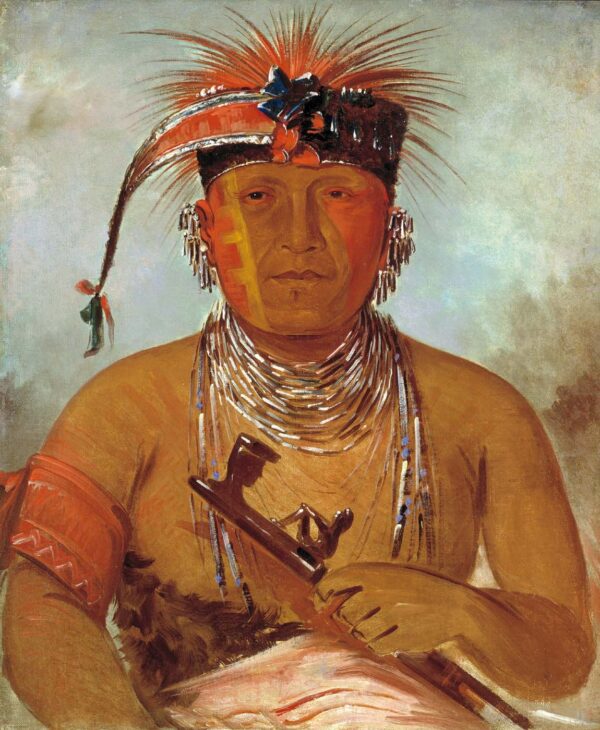 Wee ke ru law, He Who Exchanges by George Catlin, hand-painted oil reproduction