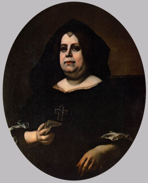Portrait of Vittoria della Rovere in Widow’s Weeds by Carlo Dolci, hand-painted oil painting reproduction