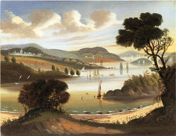 West Point on the Hudson River by Thomas Chambers, hand-painted oil painting reproduction