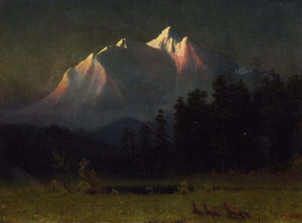 Western Landscape by Albert Bierstadt, hand-painted oil painting reproduction