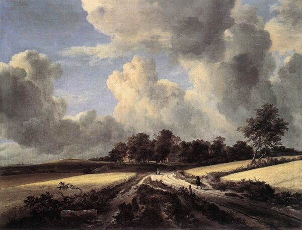 Wheat Fields by Jacob Isaackszoon van Ruisdael, hand-painted oil painting reproduction