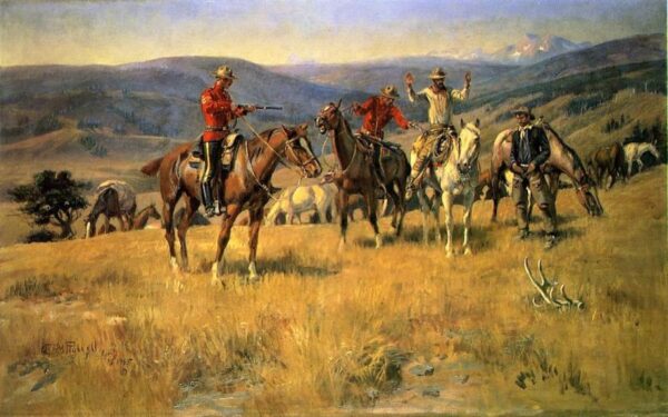 When Law Dulls the Edge of Chance by Charles Marion Russell, hand-painted oil reproduction