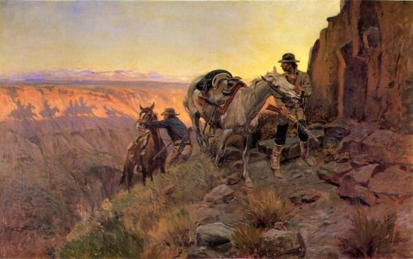 When Shadows Hint Death by Charles Marion Russell, hand-painted oil painting reproduction