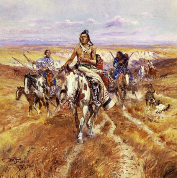 When the Plains Were His by Charles Marion Russell, hand-painted oil painting reproduction