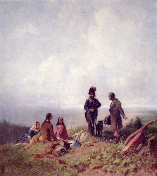 Where Is Your Passport by Carl Spitzweg, hand-painted oil reproduction