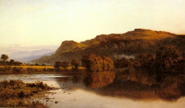 Where Peaceful Waters Glide by Benjamin Williams Leader, hand-painted oil painting reproduction