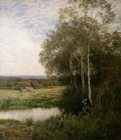 Where the Waters Gently Pass by John Clayton Adams, hand-painted oil reproduction
