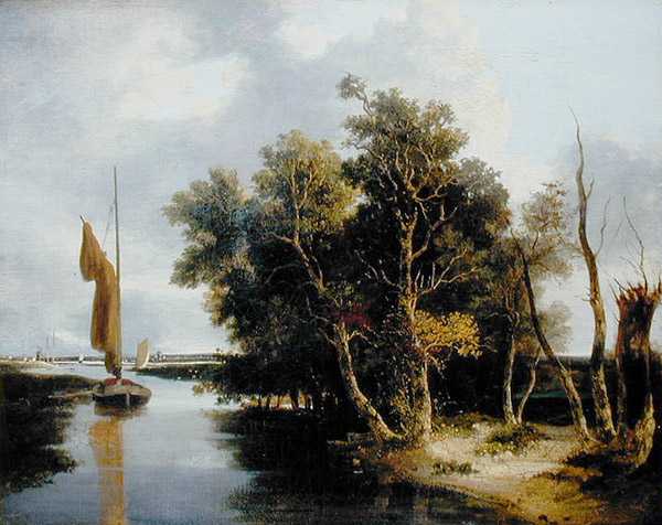 Wherries on the Yare by John Crome, hand-painted oil reproduction