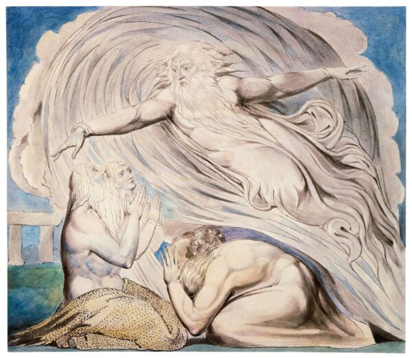 The Lord Answering Job Out of the Whirlwind by William Blake, hand-painted oil painting reproduction