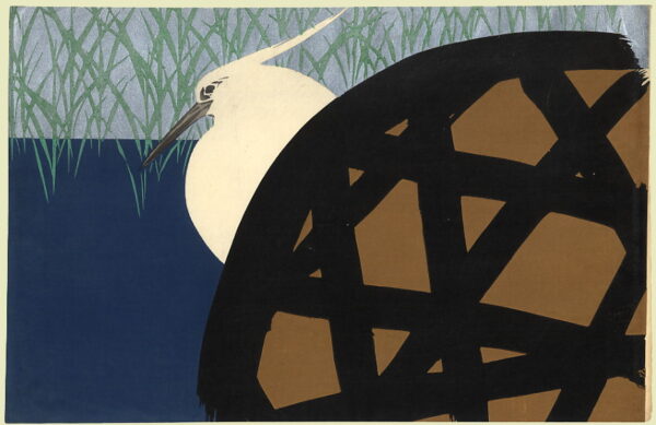 White Heron by Kamisaka Sekka, hand-painted oil painting reproduction