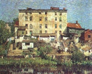 White Tenements by Robert Spencer, hand-painted oil painting reproduction