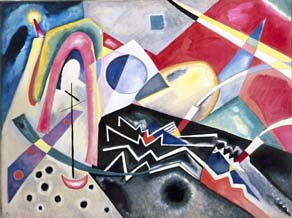 White zig-zag by Wassily Kandinsky, hand-painted oil painting reproduction