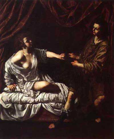 Joseph and Potiphar’s Wife by Artemisia Gentileschi, hand-painted oil reproduction
