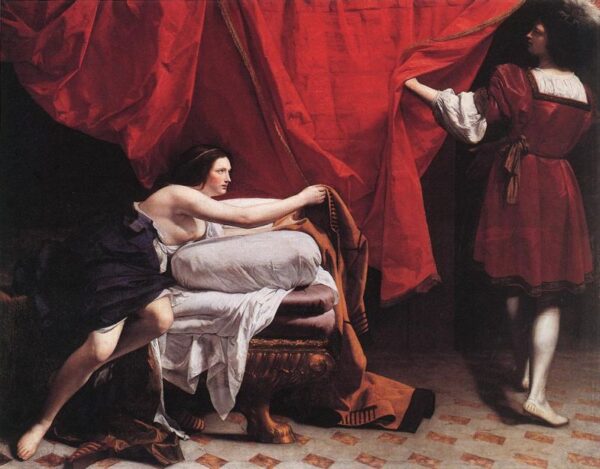 Joseph and Potiphar’s Wife by Orazio Gentileschi, hand-painted oil painting reproduction