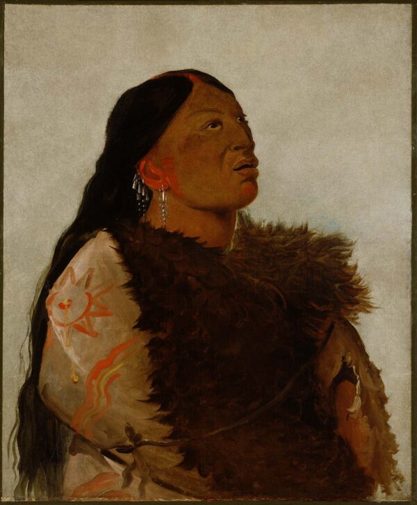 Wife of The Six by George Catlin, hand-painted oil painting reproduction
