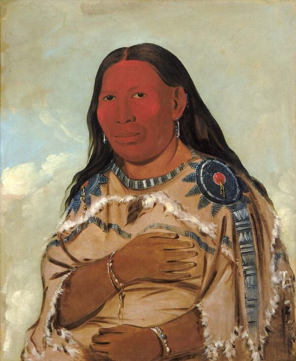 Wife of Two Crows by George Catlin, hand-painted oil painting reproduction