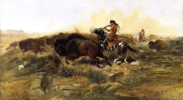 Wild Meat for Wild Men by Charles Marion Russell, hand-painted oil painting reproduction