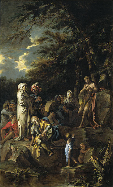St. John the Baptist Preaching in the Wilderness by Salvator Rosa, hand-painted oil reproduction