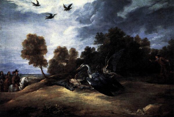 Heron Hunting with the Archduke Leopold Wilhelm by David Teniers the Younger, hand-painted oil reproduction