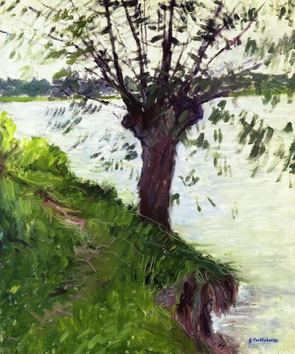Willow on the Banks of the Seine by Gustave Caillebotte, hand-painted oil painting reproduction