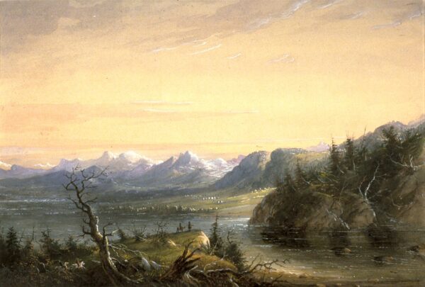 Wind River Chain by Alfred Jacob Miller, hand-painted oil painting reproduction