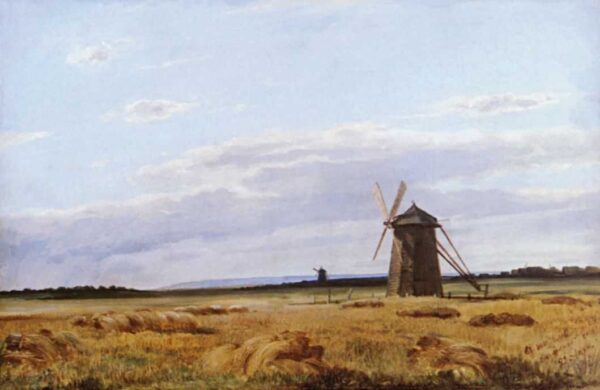 Windmill Afield by Ivan Shishkin, hand-painted oil painting reproduction