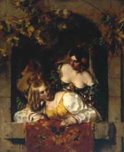 Window in Venice During a Fiesta by William Etty, hand-painted oil painting reproduction