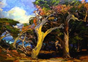 Windswept Twisted Cypress by Franz Bischoff, hand-painted oil painting reproduction