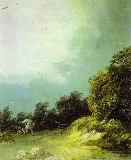 Windy Day by Mikhail Lebedev, hand-painted oil reproduction