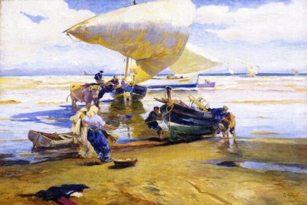 Windy Day by Mathias J Alten, hand-painted oil painting reproduction