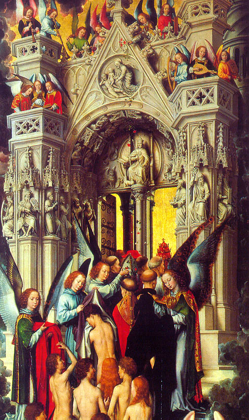 The Last Judgement Triptych, Detail Of Left Wing by Hans Memling, hand-painted oil reproduction