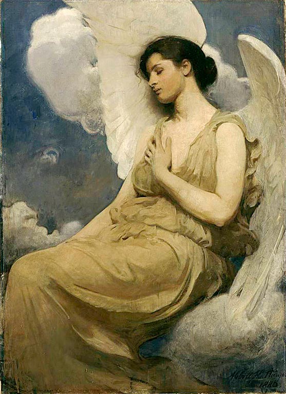 Winged Figure by Abbott Handerson Thayer, hand-painted oil reproduction